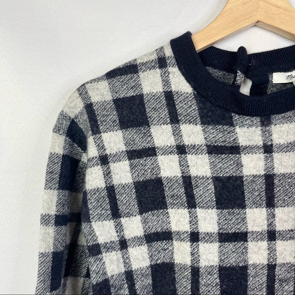 Madewell Plaid Button Back Knit Sweater XS - Picture 8 of 8